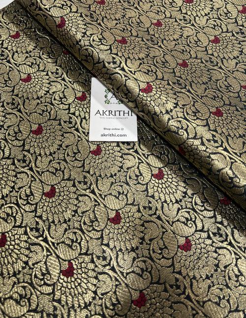 Pure Banarasi brocade fabric 90 cms cut