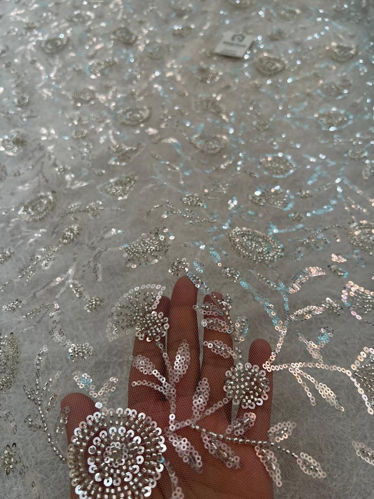 Heavy Embroidered net fabric