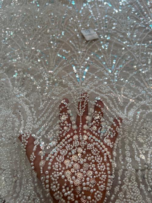 Heavy Embroidered net fabric