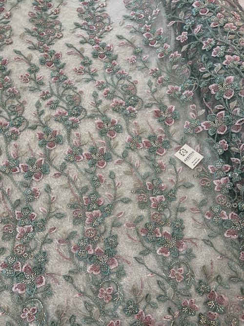 Heavy Embroidered net fabric