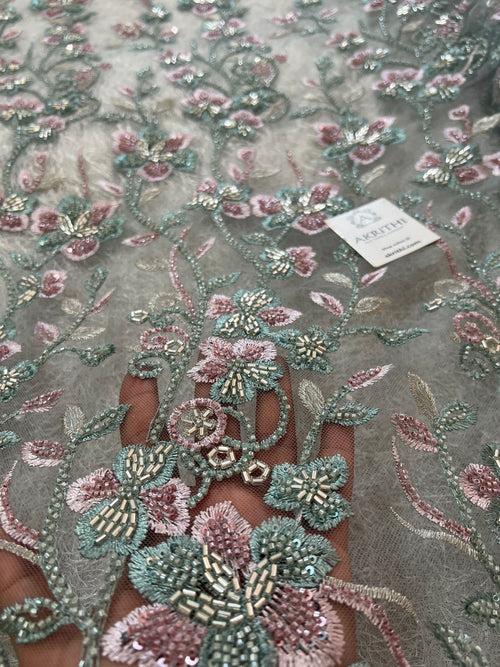 Heavy Embroidered net fabric