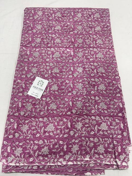 Hand block Printed pure cotton fabric