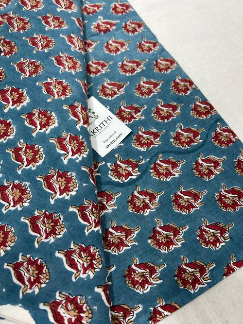 Hand block Printed pure cotton fabric