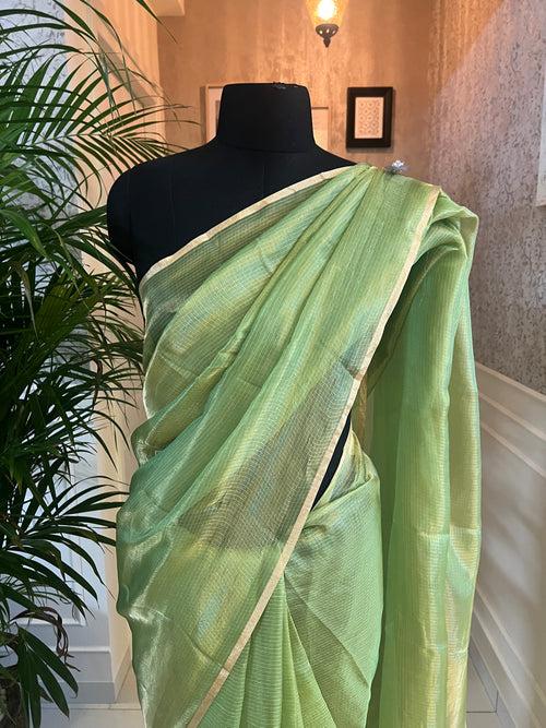 Pure kota silk tissue saree with blouse