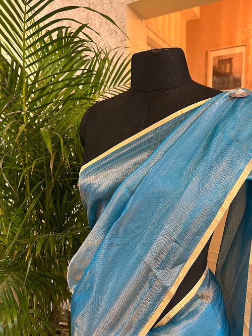 Pure kota silk tissue saree with blouse