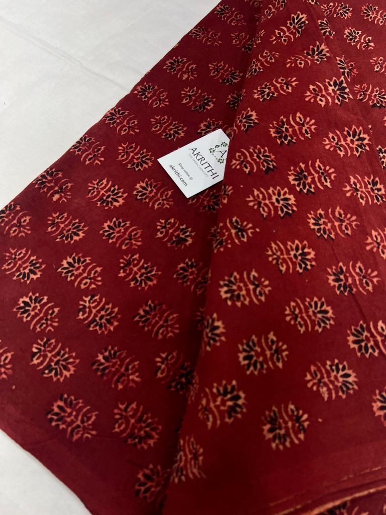 Hand block Printed pure cotton fabric