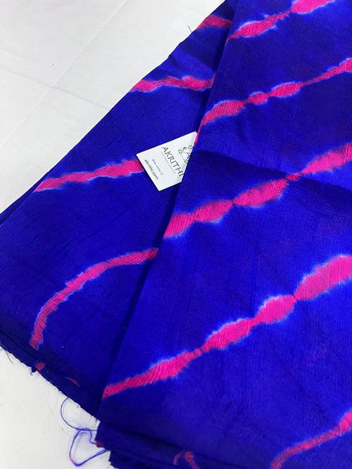 Tie and dye leheriya pure raw silk saree