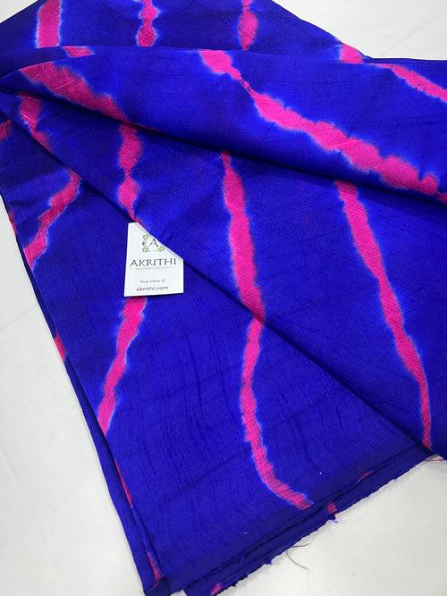 Tie and dye leheriya pure raw silk saree