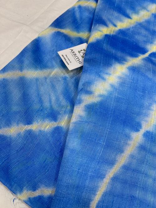 Tie and dye leheriya pure raw silk saree