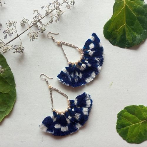 Zareena Blue Ikat Earrings