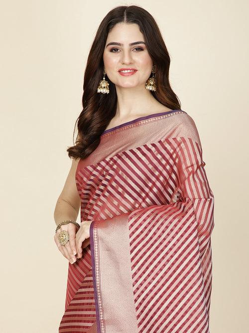 Zari Jaal Woven Cotton Saree