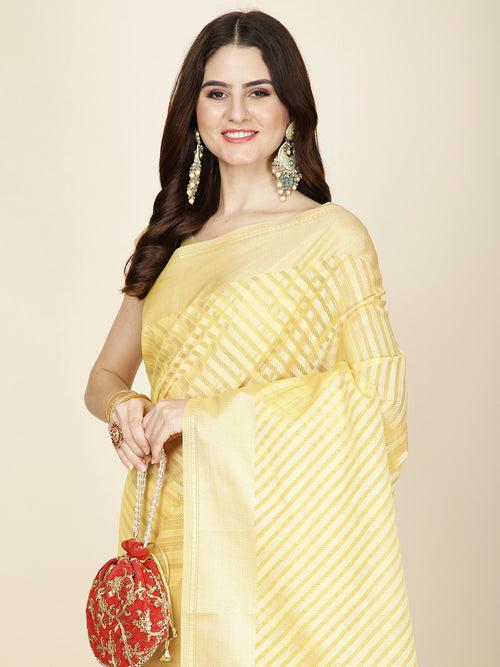 Zari Jaal Woven Cotton Saree