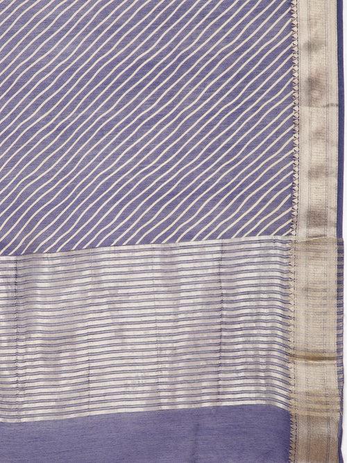 Abstract Woven Cotton Saree