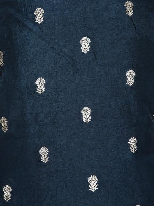 Woven Chanderi Unstitched Suit Piece With Dupatta