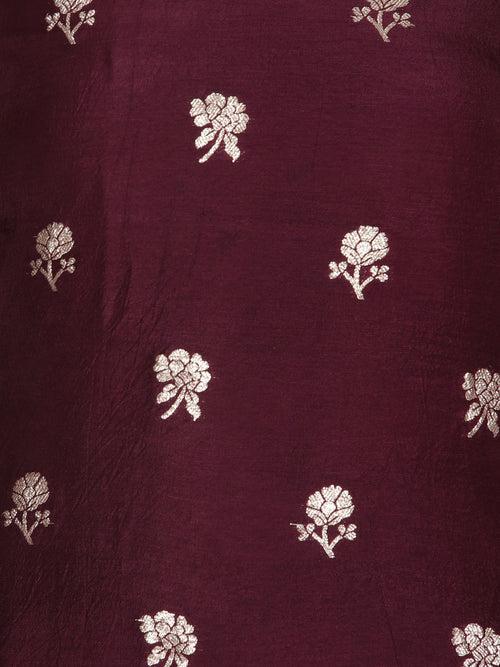 Woven Chanderi Unstitched Suit Piece With Dupatta