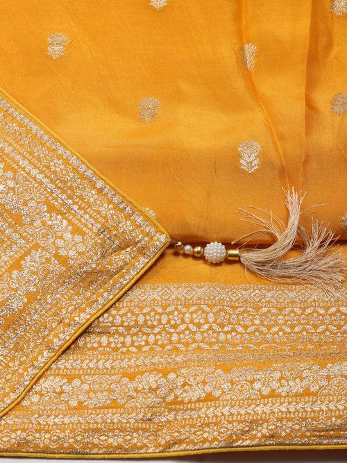 Woven Chanderi Unstitched Suit Piece With Dupatta