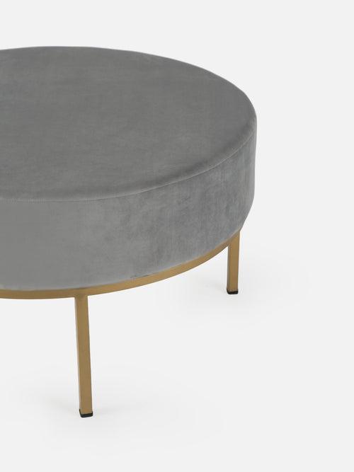 Jasper Ottoman - Grey Velvet