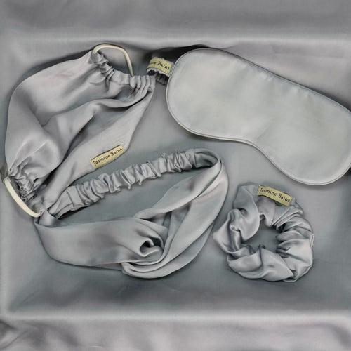 Mulberry Silk Sleeping Eye Mask - Steel-Grey