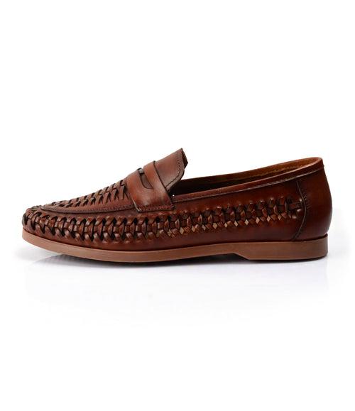 FlexWeave Loafers - Cognac