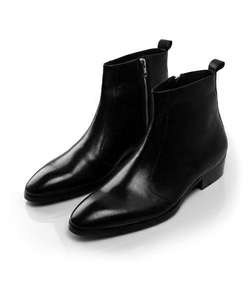 Cuban Zipper Boots - Black