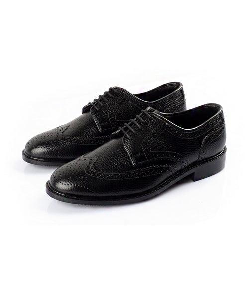 Full Brogue Derby - Black (Wide)