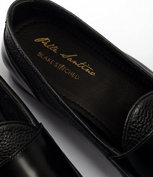 Black Milled Double Monk Loafers - Ultra-Flex