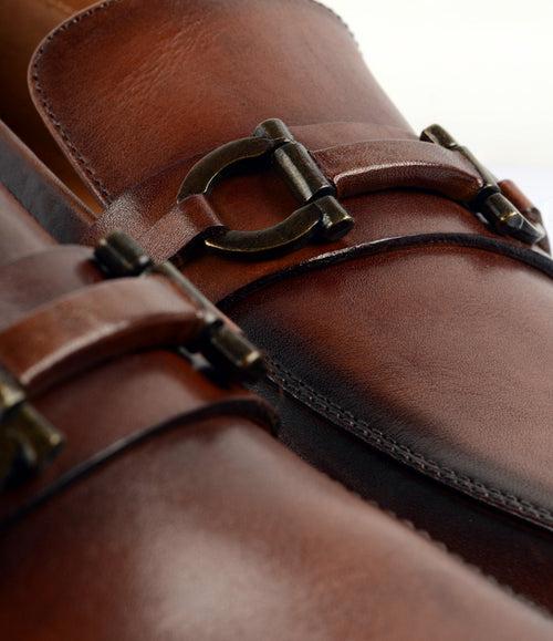 Leather Bit Loafers - Cognac - Ultra Flex