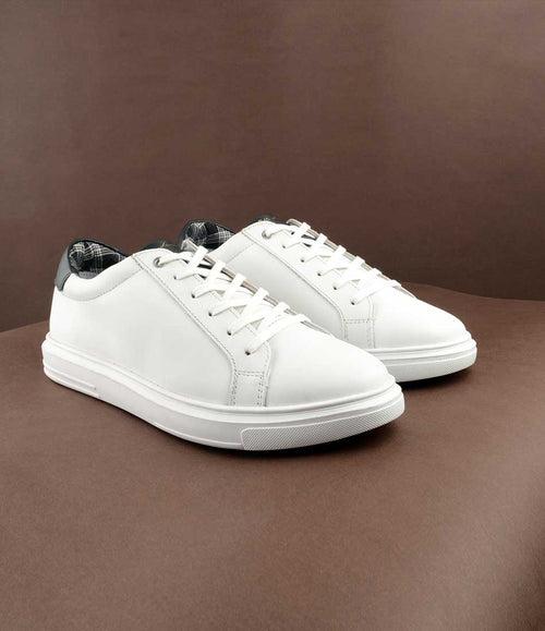 White Leather Low-top Sneakers