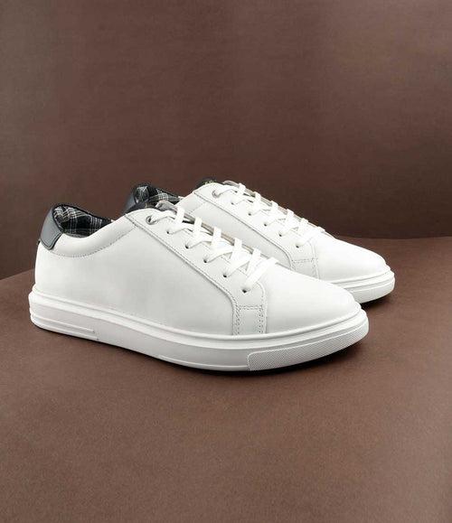 White Leather Low-top Sneakers