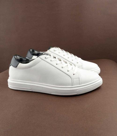 White Leather Low-top Sneakers