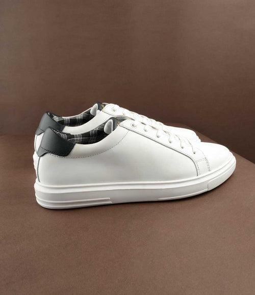 White Leather Low-top Sneakers