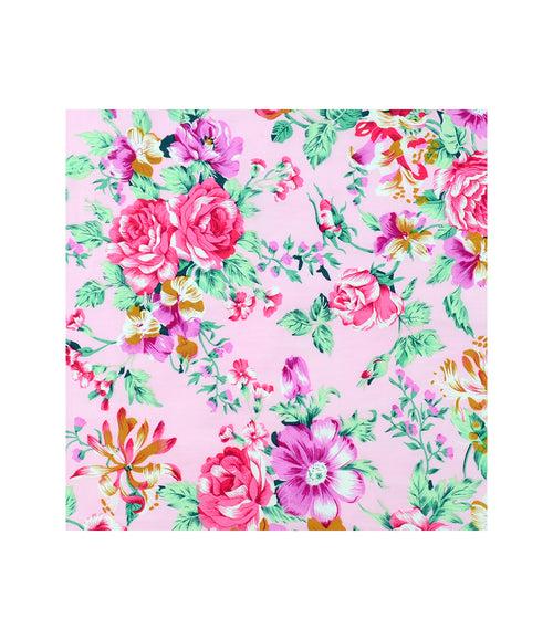 Venetian Pink Floral  Pocket Square