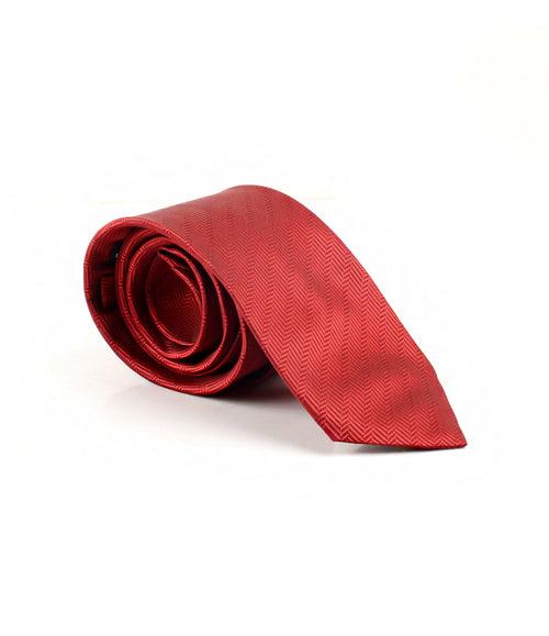 Cadillac Red Herringbone Neck Tie