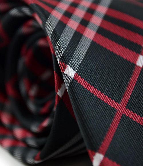 Black & Red Checks Neck Tie