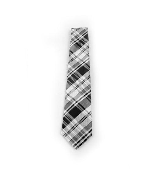 Royal Chequered Grey & black Neck Tie