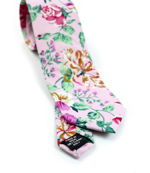 Venetian Pink Floral Neck Tie