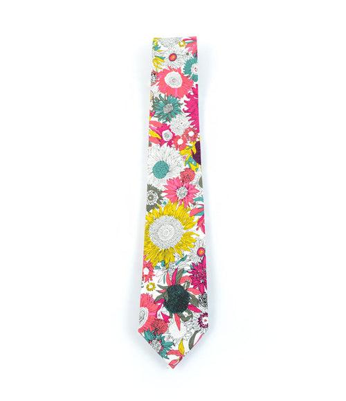 Multi Color Black Flora Neck Tie