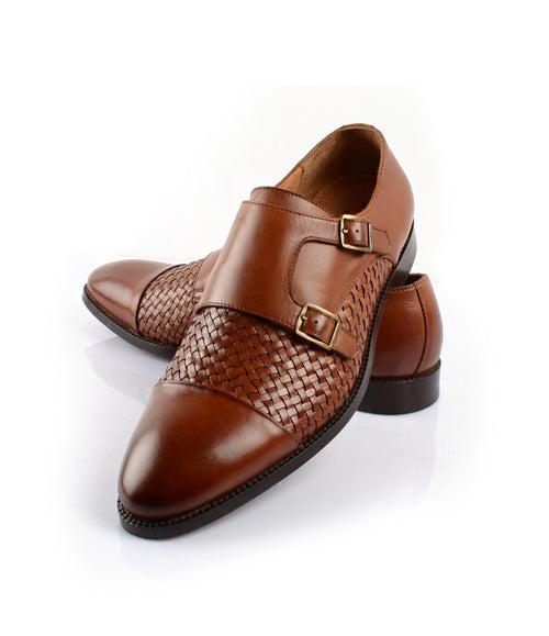 Handwoven Double Monk Straps - Brown
