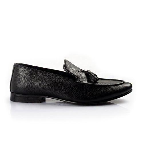 Black Milled Tassel Loafers - Ultra-Flex