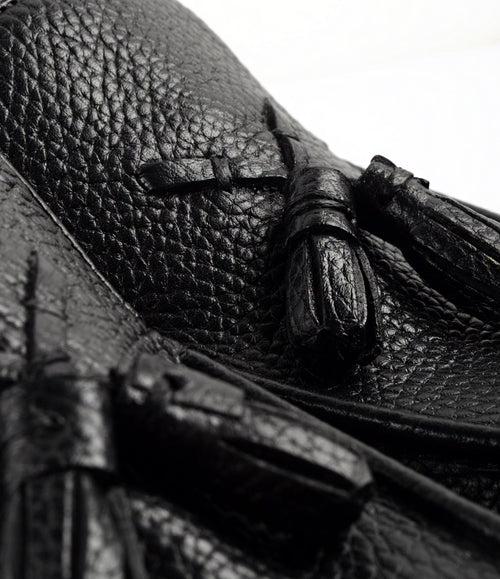 Black Milled Tassel Loafers - Ultra-Flex