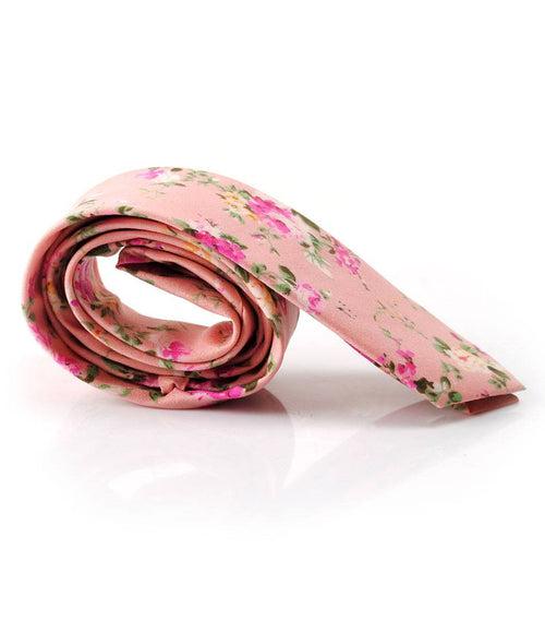 Vintage Pink Floral Neck Tie