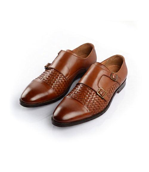 Handwoven Double Monk Straps - Brown