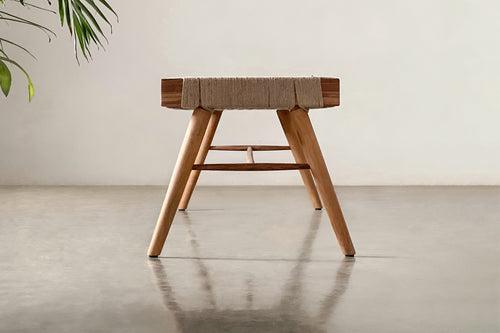 Jute Siesta Bench - Rosewood