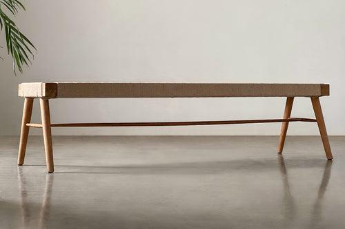 Jute Siesta Bench - Rosewood