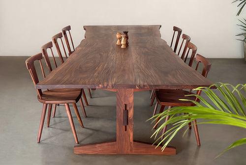 Trestle Dining Table - Rosewood