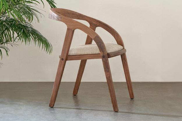 Nora Cushioned Chair - Rosewood