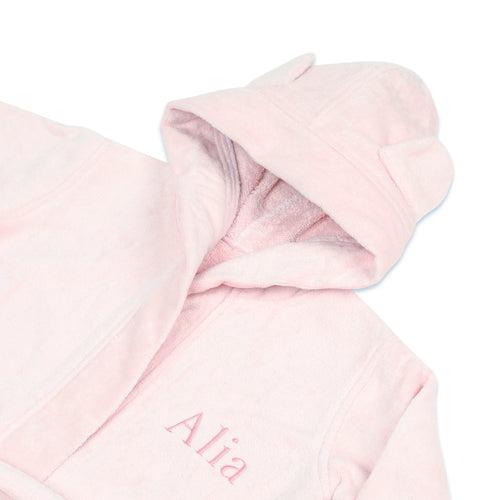 Hooded Baby Robe – Pink