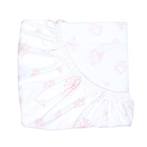 Organic Cotton Fitted Cot Sheet – Carnival Pink