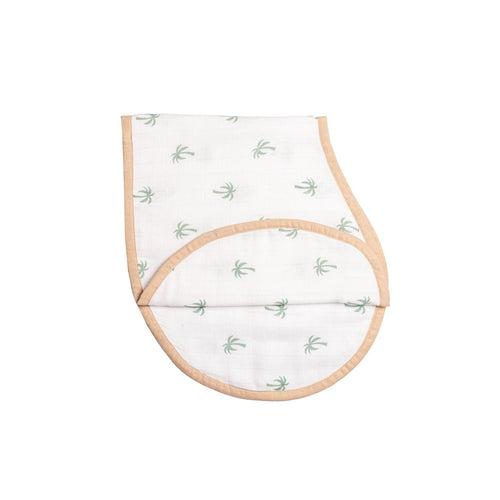 Swaddle & Burp Cloth Bib - Palm Paradise