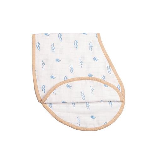 Organic Muslin Burp Cloth & Bib (Pack of 2) – Sea Breeze